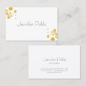 Gold Confetti Modern Elegant Eenvoudige Sjabloon Visitekaartje (Voorkant / Achterkant)