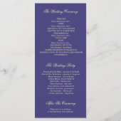 Gold Confetti Navy Elegant Glitter Wedding Program Programmakaart (Achterkant)