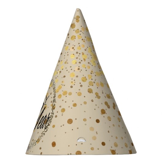 Gold Confetti nieuwe jaren Feesthoedjes (Rechts)