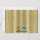 Gold Confetti - Nieuwe jaren - Uitnodiging van één (Achterkant)