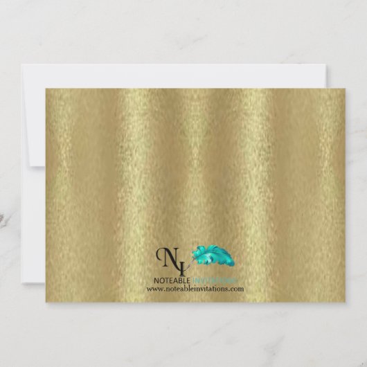 Gold Confetti - Nieuwe jaren - Uitnodiging van één (Achterkant)