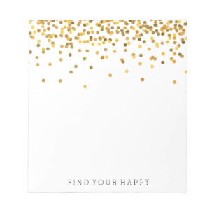 Gold Confetti Notitieblok