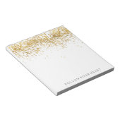 Gold Confetti Notitieblok (Schuin)
