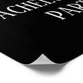 Gold Confetti op Black Bachelorette Party Welkom Poster (Hoek)