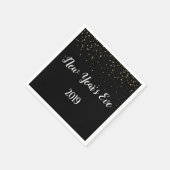 Gold Confetti op Black New Years Eve Party Napkins Servet (Hoek)