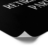 Gold Confetti op Black Retirement Party Welcome Poster (Hoek)