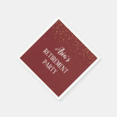 Gold Confetti op de Burgundy Party Napkins Servet (Hoek)