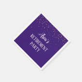 Gold Confetti op de Paarse partij Napkins Servet (Hoek)