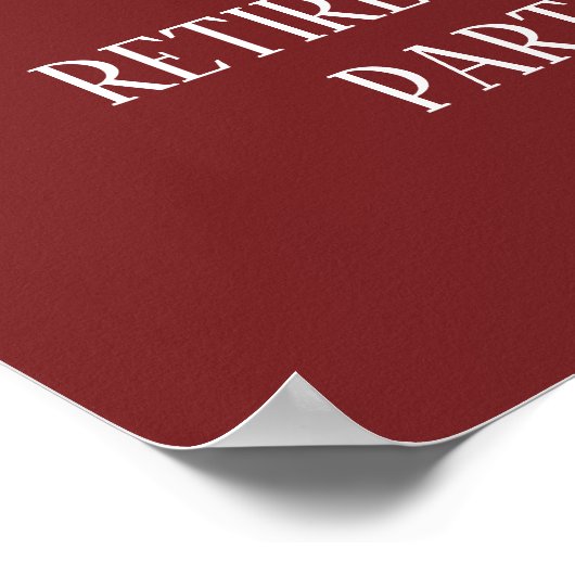 Gold-Confetti op het welkom van de Burgundy Retire Poster (Hoek)