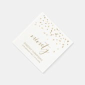 Gold Confetti op maat 90e verjaardag Servet (Hoek)