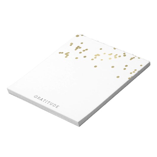 Gold Confetti op maat Notitieblok (Linkerzijde)
