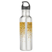 Gold Confetti op maat Waterfles (Achterkant)
