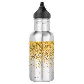 Gold Confetti op maat Waterfles (Rechts)