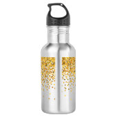 Gold Confetti op maat Waterfles (Achterkant)