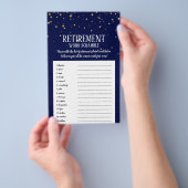 Gold Confetti op marineverouding Word Scramble Flyer (Hand)