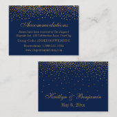Gold Confetti op marinevrouwkaarten Informatiekaartje (Voorkant / Achterkant)