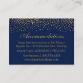 Gold Confetti op marinevrouwkaarten Informatiekaartje (Voorkant)