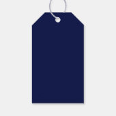 Gold Confetti op Navy Blue Hartelijk dank Cadeaulabel (Achterkant)