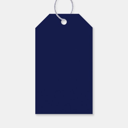 Gold Confetti op Navy Blue Hartelijk dank Cadeaulabel (Achterkant)
