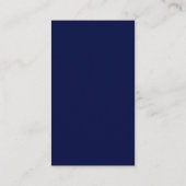 Gold Confetti op Navy Blue-kaart met details Informatiekaartje (Achterkant)