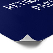 Gold Confetti op Navy Retirement Party Welcome Poster (Hoek)