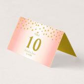 Gold Confetti op Roos Gold Wedding Kaart (Voorkant)