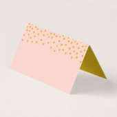 Gold Confetti op Roos Gold Wedding Kaart (Achterkant)