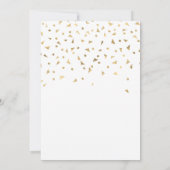 Gold Confetti op White 30th Birthday Party Kaart (Achterkant)