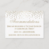 Gold Confetti op White Wedding Accommodding Cards Informatiekaartje (Voorkant)