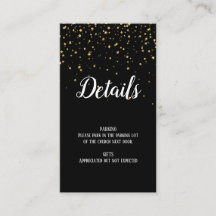 Gold Confetti op zwart Afstuderen - Invoegen gegev