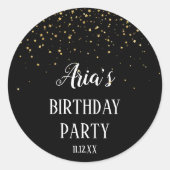 Gold Confetti op zwarte zegel (Voorkant)