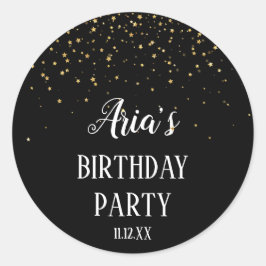 Gold Confetti op zwarte zegel