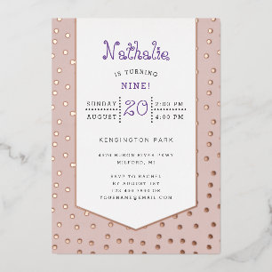 Gold confetti pastel jarig briefkaart