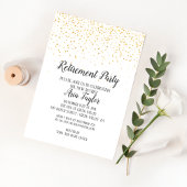 Gold Confetti Pensioen Kaart