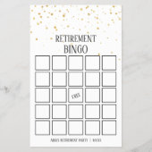 Gold Confetti Pingo Bingo-kaarten Flyer (Voorkant)