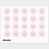 Gold Confetti Pink Baby shower Favor Ronde Sticker (Vel)