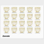 Gold Confetti Pop Fizz Clink Bridal Shower Vierkante Sticker (Vel)