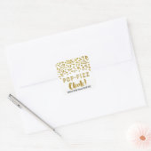 Gold Confetti Pop Fizz Clink Bridal Shower Vierkante Sticker (Envelop)
