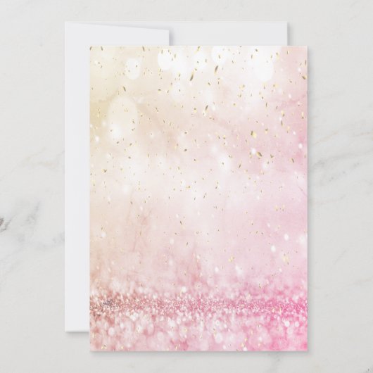 Gold Confetti Princess Bokeh Sweet 16 Kaart (Achterkant)