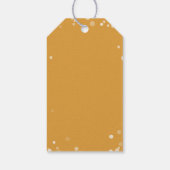 Gold Confetti Proost op het nieuwe jaar Cadeaulabel (Achterkant)