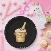 Gold Confetti Proost op het nieuwe jaar Papieren Bordje (Feest)