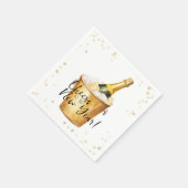 Gold Confetti Proost op het nieuwe jaar Servet (Hoek)
