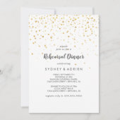 Gold Confetti repetitie - uitnodiging voor binnens (Voorkant)