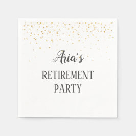 Gold Confetti Retirement Party Napkins Servet