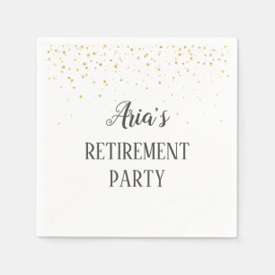 Gold Confetti Retirement Party Napkins Servet