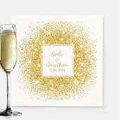 Gold Confetti Romantic Elegant Wedding Custom Servetten