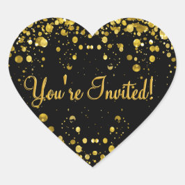 Gold Confetti Ronde Sticker