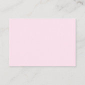 Gold Confetti Roze Baby Display Shower Informatiekaartje (Achterkant)