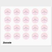 Gold Confetti Roze Baby shower Envelope Seal Ronde Sticker (Vel)