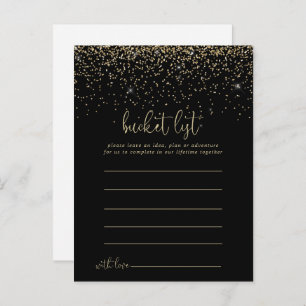 Gold Confetti Script Bucket List-kaarten Briefkaart
